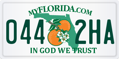 FL license plate 0442HA