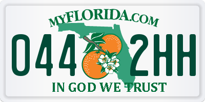 FL license plate 0442HH