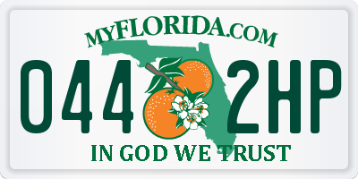 FL license plate 0442HP