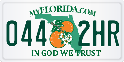 FL license plate 0442HR