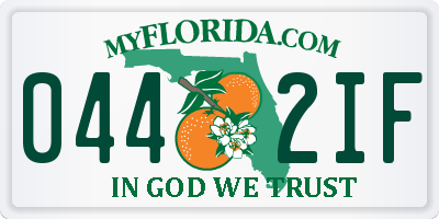 FL license plate 0442IF