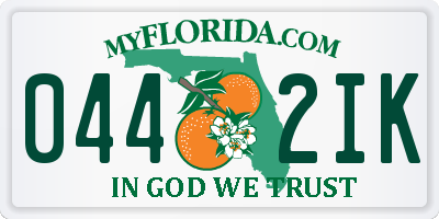 FL license plate 0442IK