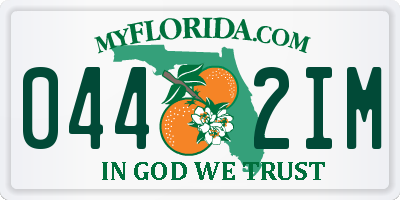 FL license plate 0442IM