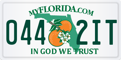 FL license plate 0442IT