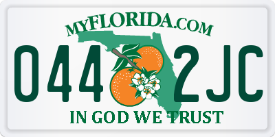 FL license plate 0442JC