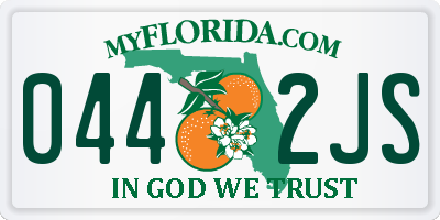 FL license plate 0442JS