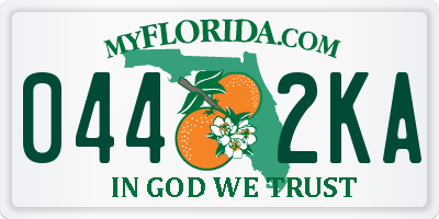 FL license plate 0442KA