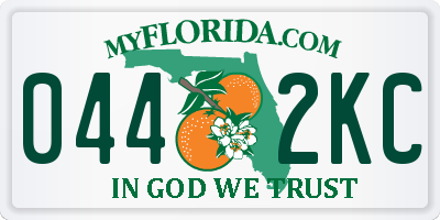 FL license plate 0442KC