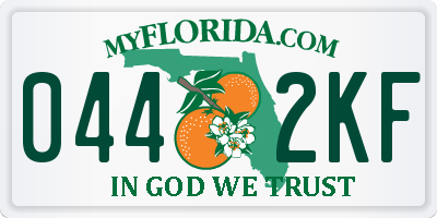 FL license plate 0442KF