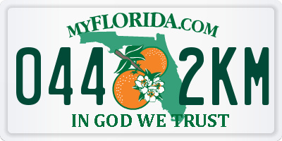 FL license plate 0442KM