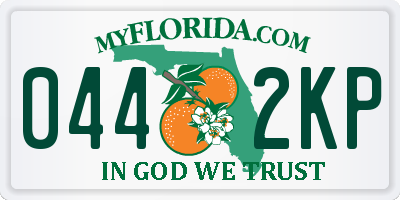 FL license plate 0442KP