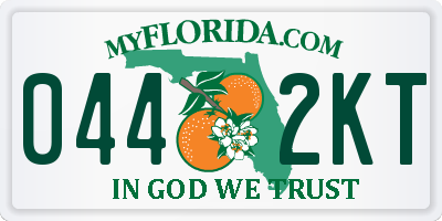 FL license plate 0442KT