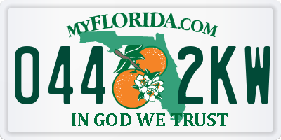 FL license plate 0442KW