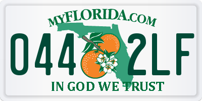 FL license plate 0442LF