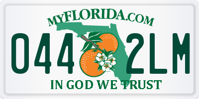 FL license plate 0442LM