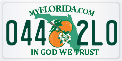 FL license plate 0442LO