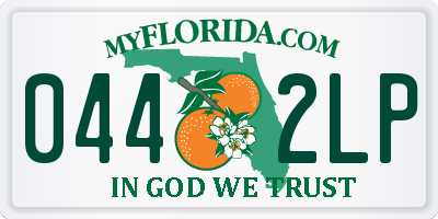 FL license plate 0442LP