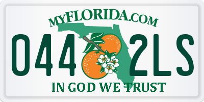 FL license plate 0442LS