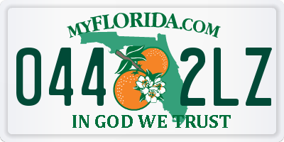 FL license plate 0442LZ