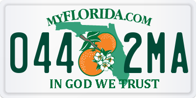 FL license plate 0442MA