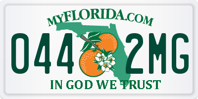 FL license plate 0442MG
