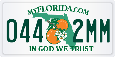 FL license plate 0442MM