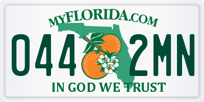 FL license plate 0442MN