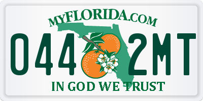 FL license plate 0442MT