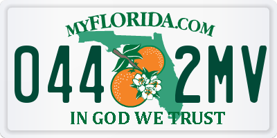 FL license plate 0442MV