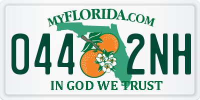 FL license plate 0442NH