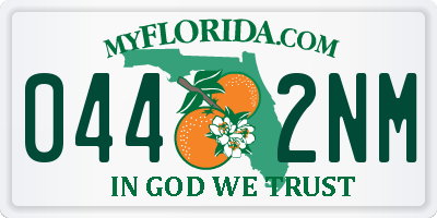 FL license plate 0442NM