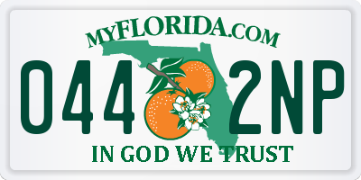 FL license plate 0442NP