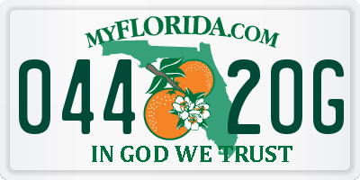 FL license plate 0442OG