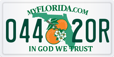 FL license plate 0442OR
