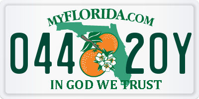 FL license plate 0442OY