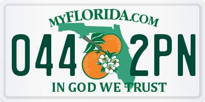 FL license plate 0442PN
