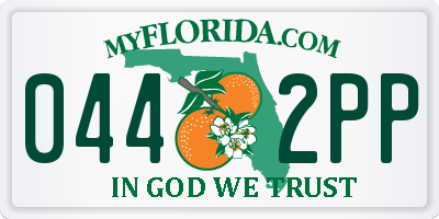 FL license plate 0442PP