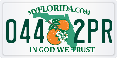 FL license plate 0442PR