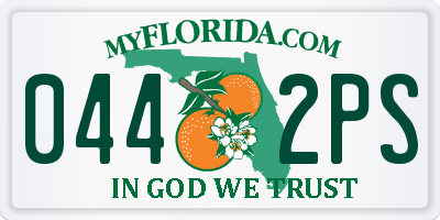FL license plate 0442PS