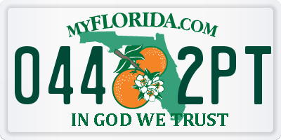 FL license plate 0442PT
