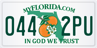FL license plate 0442PU