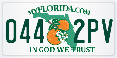 FL license plate 0442PV