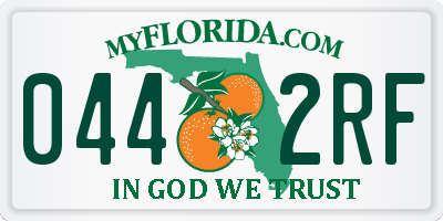 FL license plate 0442RF