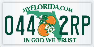 FL license plate 0442RP