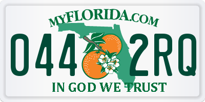 FL license plate 0442RQ