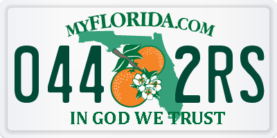 FL license plate 0442RS