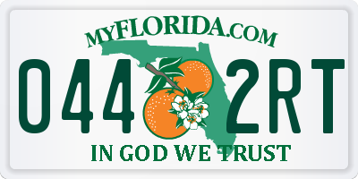 FL license plate 0442RT