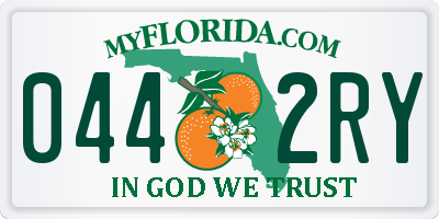 FL license plate 0442RY