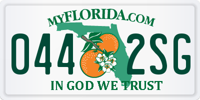 FL license plate 0442SG