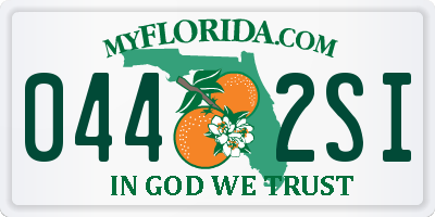 FL license plate 0442SI